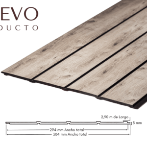 ARKOWOOD WALLPANEL INT 315-5 - 4PASTILLAS PS MADERA CLARA 0.315M X 0.006M X 2.90M