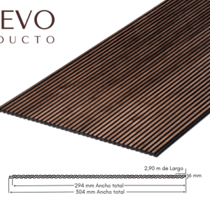 ARKOWOOD WALLPANEL INT 304-6 MICROPASTILLAS PS NOGAL 0.304M X 0.006M X 2.90M