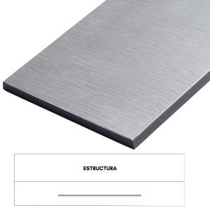 LAM ARKOBOND PVDF AL 4MM ACERO CEPILLADO 1.50M X 5.80M