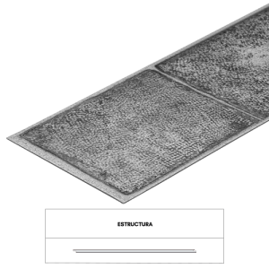 ARKOFLOOR PT-GLUE PVC 3MM PLM33212 BLACK WALL MATT MARTILLADO 0.184M X 0,914M CAJ X 13UN