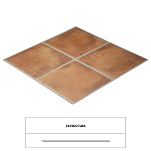 ARKOFLOOR PT-GLUE PVC 3MM PLM33201 YELLOW BRICK MATT 0.45M X 0.45M CAJ X 14 UN