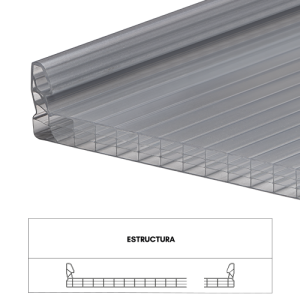 PANEL ARKOPAL TOP PC 10MM GRIS CONTROL SOLAR 0.60M X 11.80M