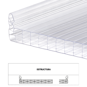PANEL ARKOPAL TOP PC 16MM CRISTAL 1.00M X 11.80M