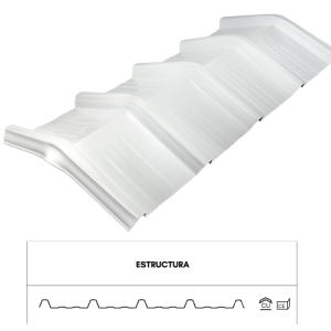 CABALLETE ECOROOF 51 UPVC 2.5MM BLANCO 1.27M
