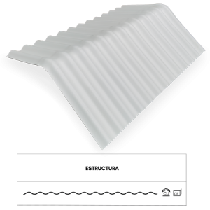 CABALLETE ARTICULADO TEJA ECOROOF P3 UPVC 2MM BLANCO