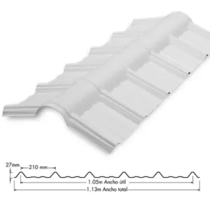 CABALLETE ECOWALL 27 UPVC 2MM BLANCO 1.13M