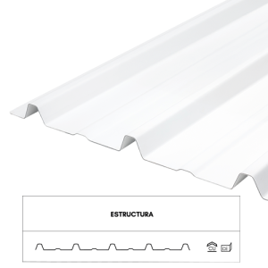 TEJA ECOROOF 36 UPVC 2MM BLANCO 0.92M X 3.66M