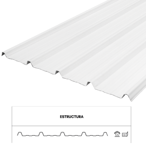 TEJA ECOROOF 51 UPVC 2.5 MM BLANCO 1.27M X 11.80M