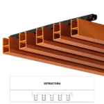 Listones en WPC Arkowood L 50-30 | Antes Ekowood L