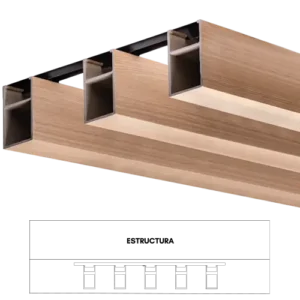 CIELORASO EKOWOOD L INT ECO 90-50 WPC AS90-01 ASPEN WOOD 0,09M X 0,05M X 2.9M