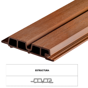 ARKOWOOD WALLPANEL EXT 3D 158-30 2PASTILLAS WPC NOGAL CEPILLADO 0.158M X 0.030M X 2.9M