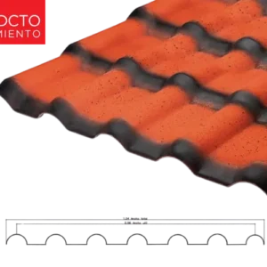 TEJA ECOROOF COLONIAL UPVC TERRACOTA 2MM 1.04M x 5.037M