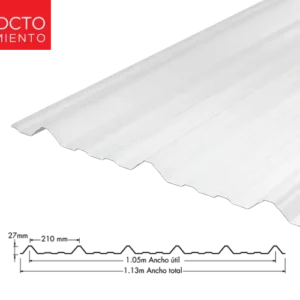 TEJA ECOWALL 27 UPVC 2MM BLANCO 1.13M X 11.80M