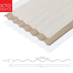 TEJA ONDULA P3 PC 0.5MM 0.812M X 1.83M SIN FILM