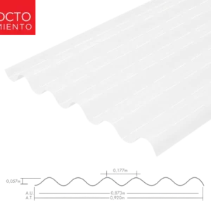 TEJA ONDULA P7 PC 0.7MM CRISTAL 0.92M X 1.52 SIN FILM