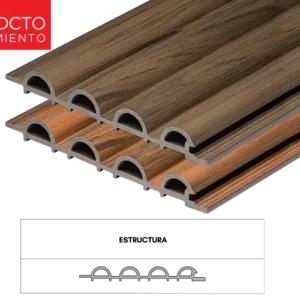 ARKOWOOD WALLPANEL EXT 3D 219 -26 4PASTILLAS WPC WAVES 0.219M X 0.026M X 2.90M